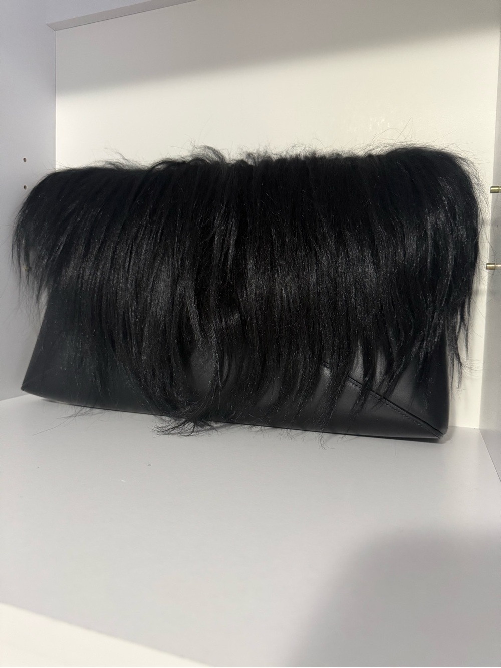 NWT Michael Kors Couture Collection Jeanne Shearling Clutch handbag bag - Picture 2 of 15